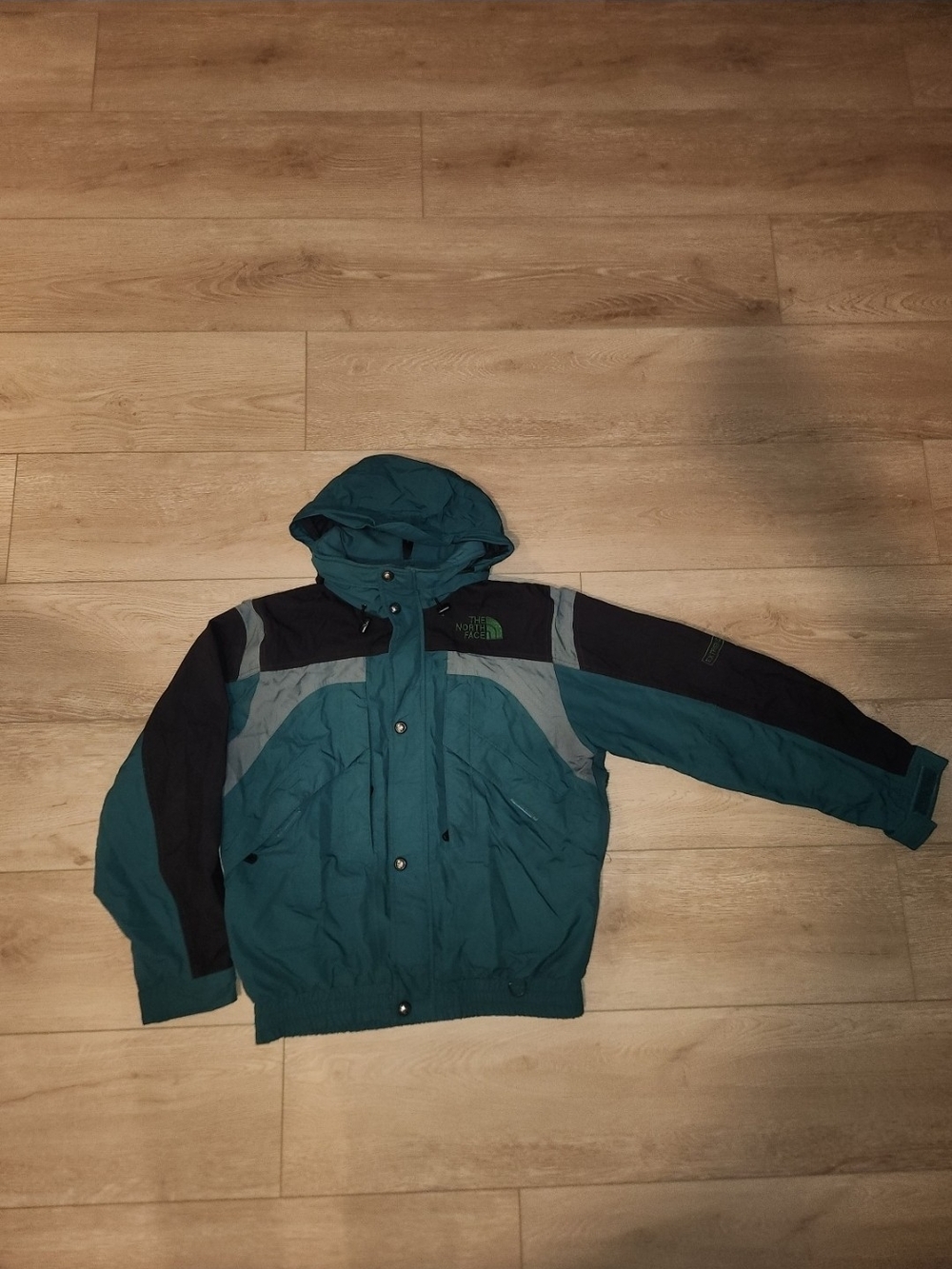 Vintage Y2K North Face Forest Green Embroidered Skie Jacket Mens Size Large Cond